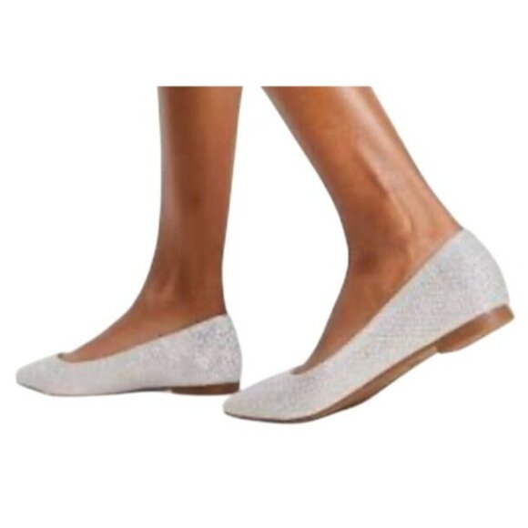 LUCITA / Friendly / Silver / Glittery / Flats / With Pointed Toe Elegant Design - Picture 7 of 10